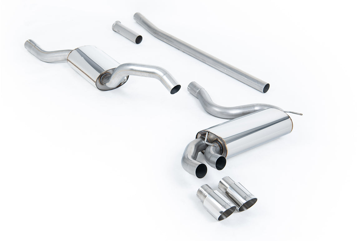 Milltek Sport Audi Coupe UR Downpipe-back, Resonated, Polished (MCXAU101)