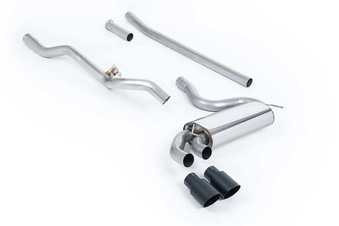 Milltek Sport Audi Coupe UR Downpipe-back, Non-Resonated, Cerakote Black (MCXAU103)