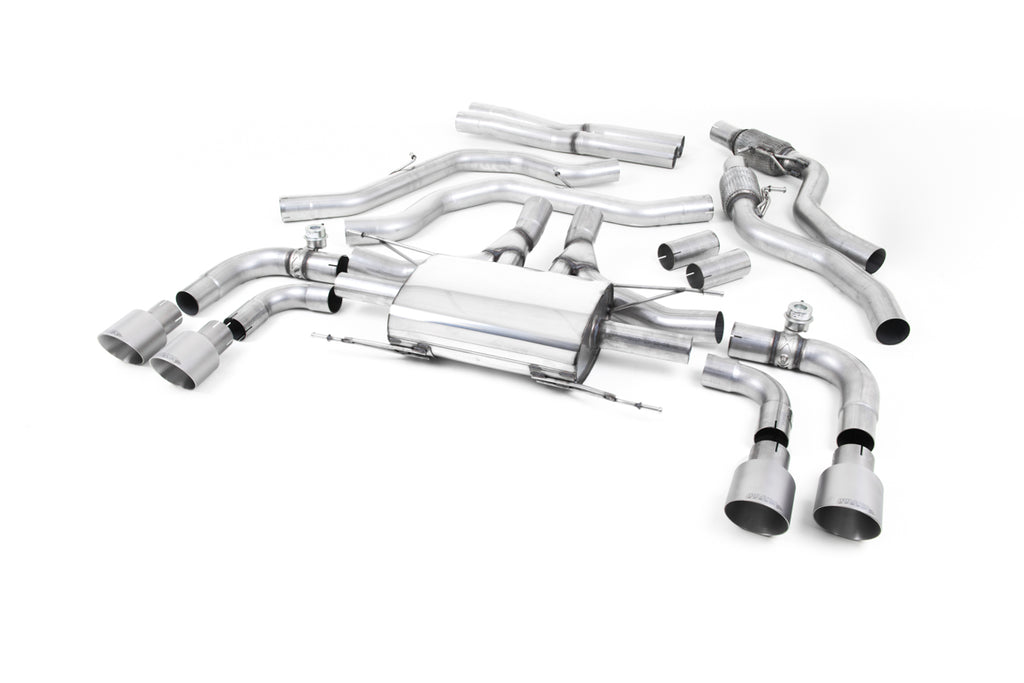 Milltek Sport Alfa Romeo Giulia Quadrifoglio Cat-back, Valved, GT-100 (SSXAR008)