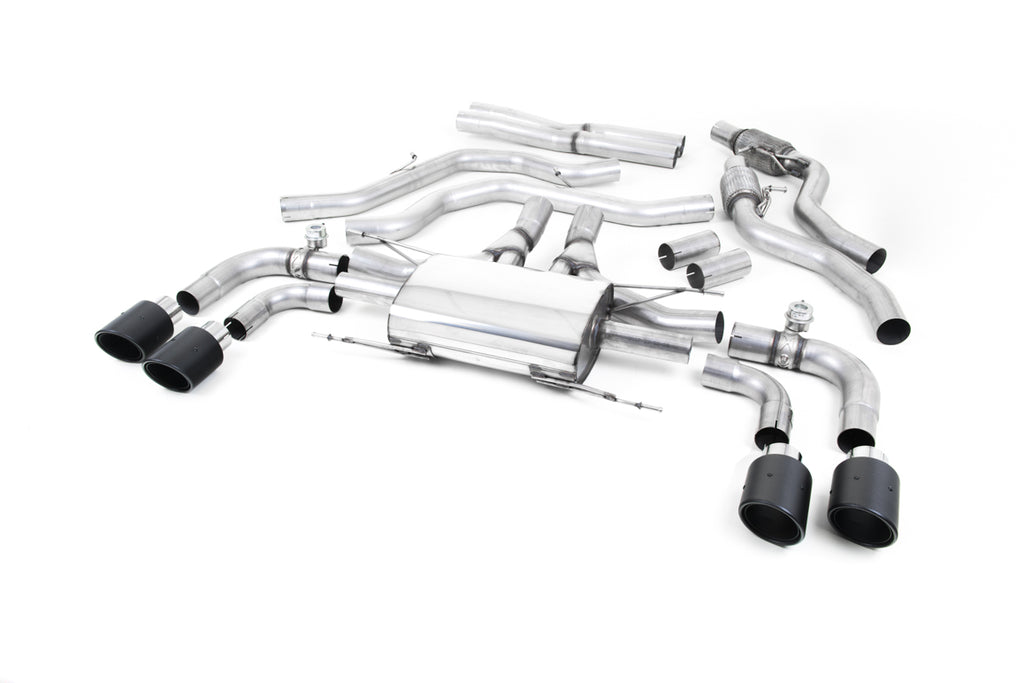 Milltek Sport Alfa Romeo Giulia Quadrifoglio Cat-back, Valved, JET-100 Carbon (SSXAR010)
