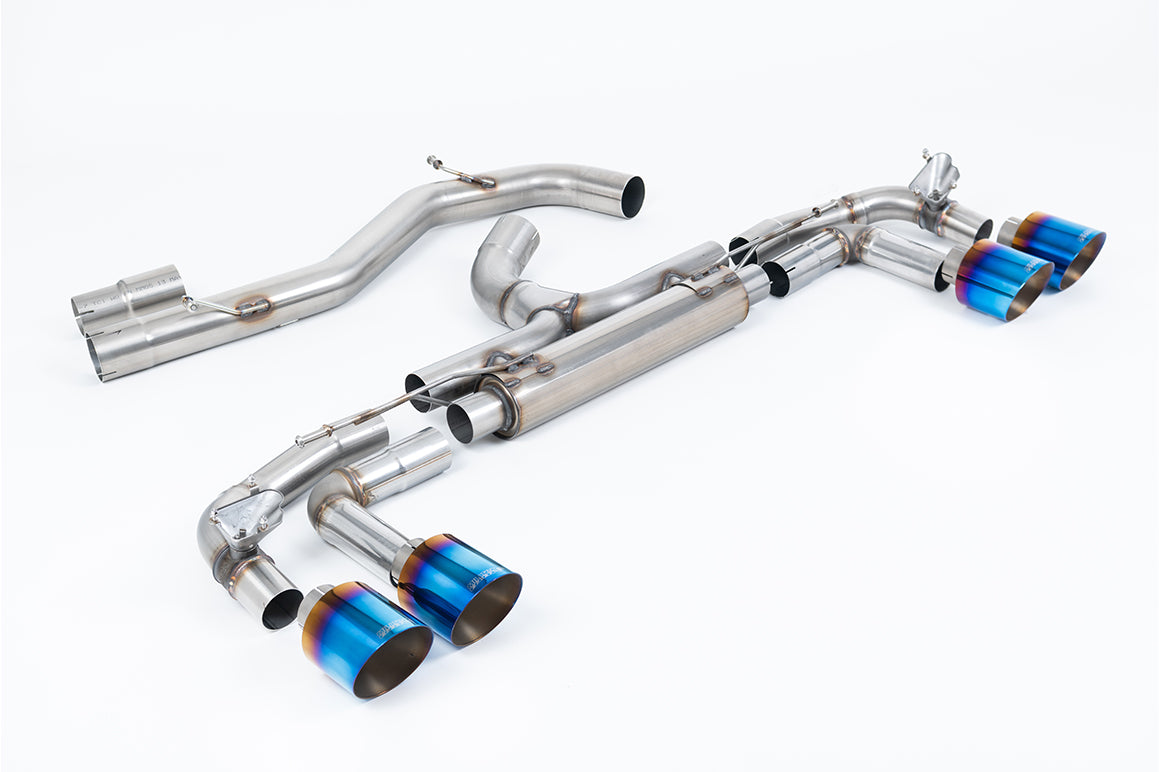 Milltek Sport Audi S3 OPF/GPF-back, Non-Res, Race, GT-115 Burnt/Blue Titanium (SSXAU1015)