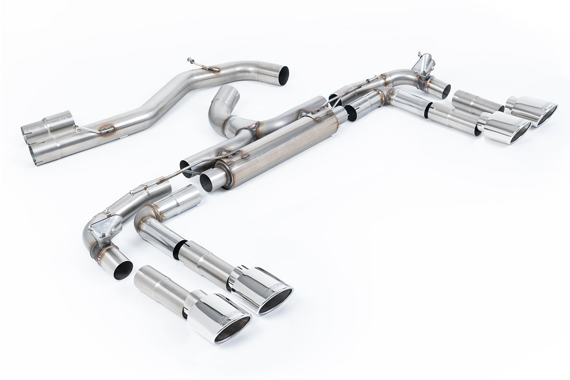 Milltek Sport Audi S3 Cat-back, Non-Resonated, Race, Polished (SSXAU1017)