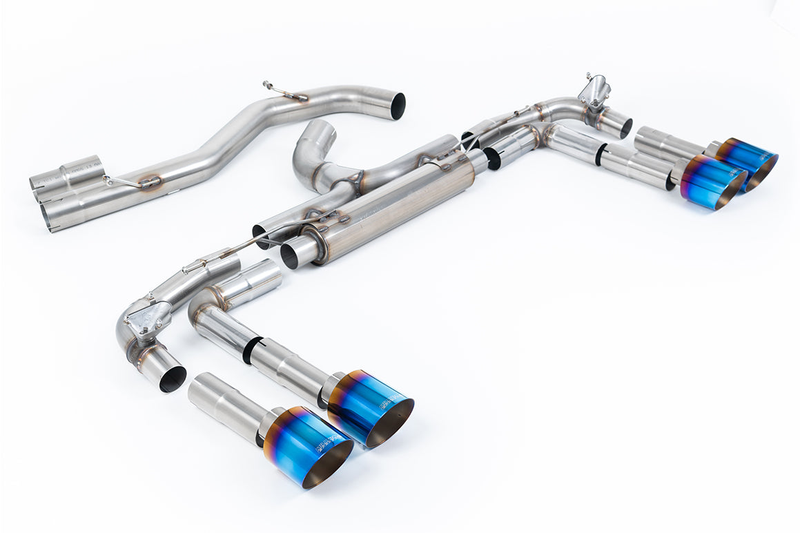 Milltek Sport Audi S3 OPF/GPF-back, Non-Res, Race, GT-115 Burnt/Blue Titanium (SSXAU1022)