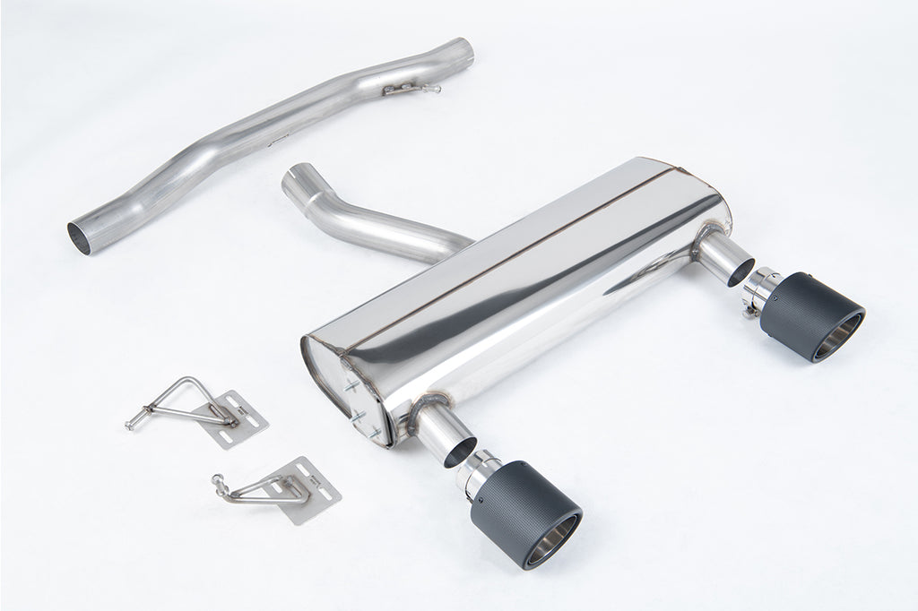 Milltek Sport Audi TT Cat-back, Non-Resonated, JET-115 Carbon Fibre (SSXAU1041)
