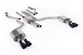 Milltek Sport Audi A6 Cat-back, Resonated, Quad GT-100 Cerakote Black (SSXAU1056)