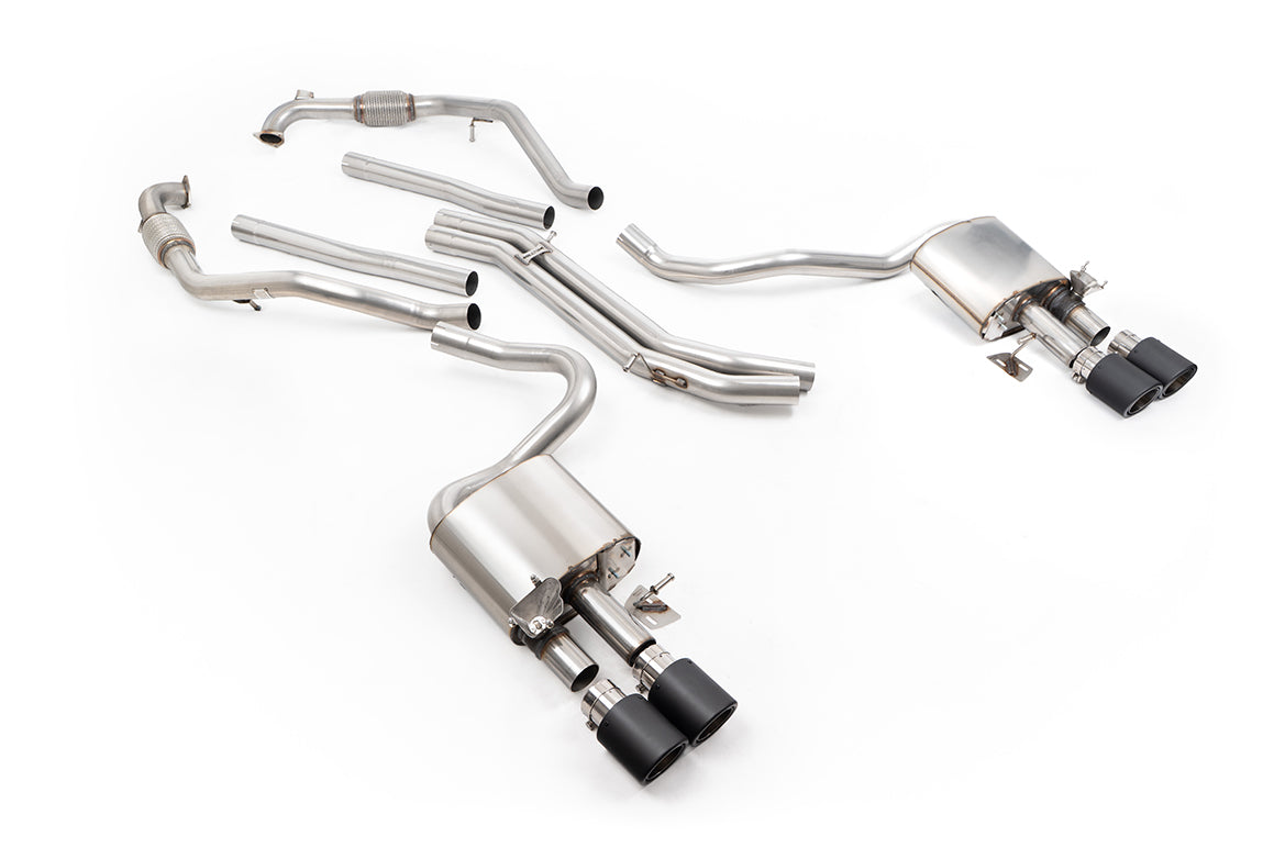 Milltek Sport Audi S5 Cat-back, Non-Resonated, Quad JET-100 Carbon (SSXAU1160)
