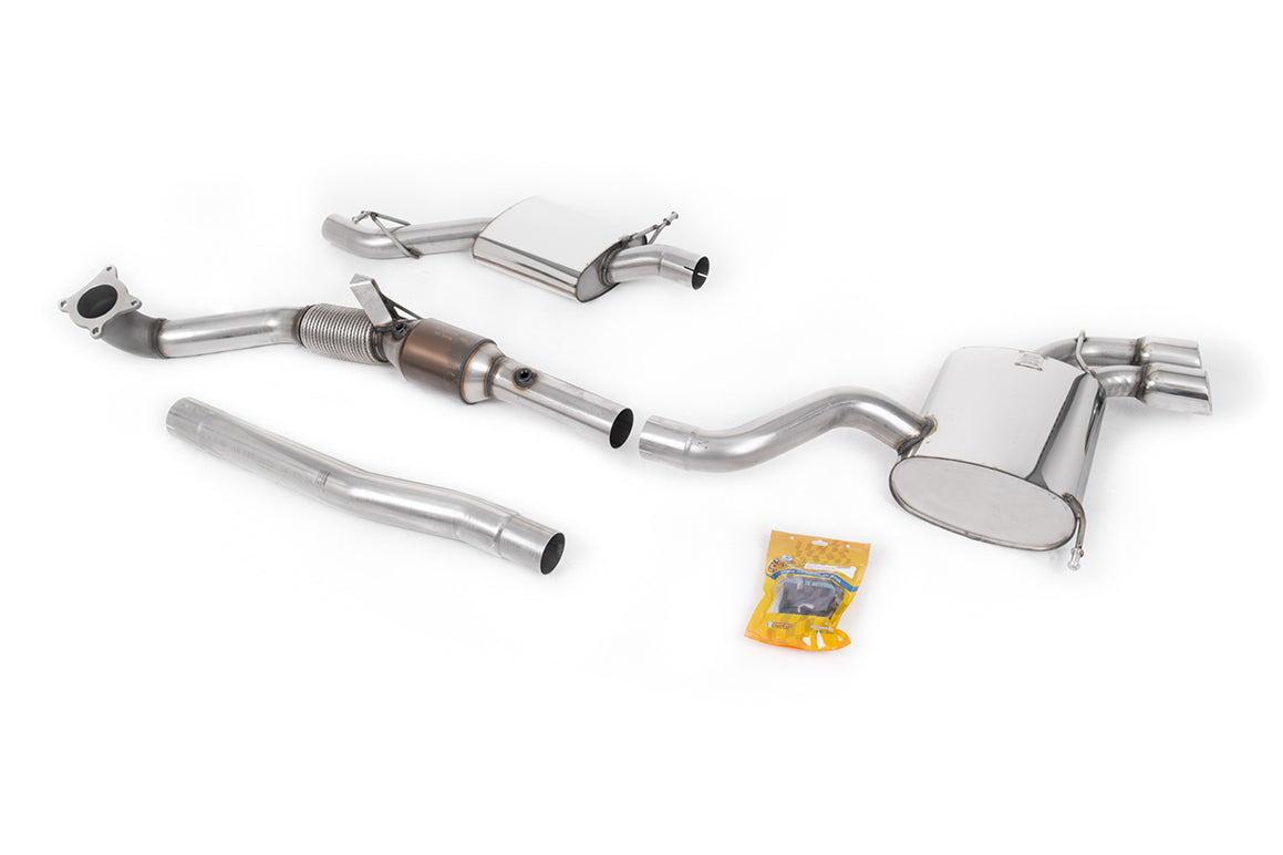 Milltek Sport Audi S3 Turbo-back including Hi-Flow Sports Cat (SSXAU127)