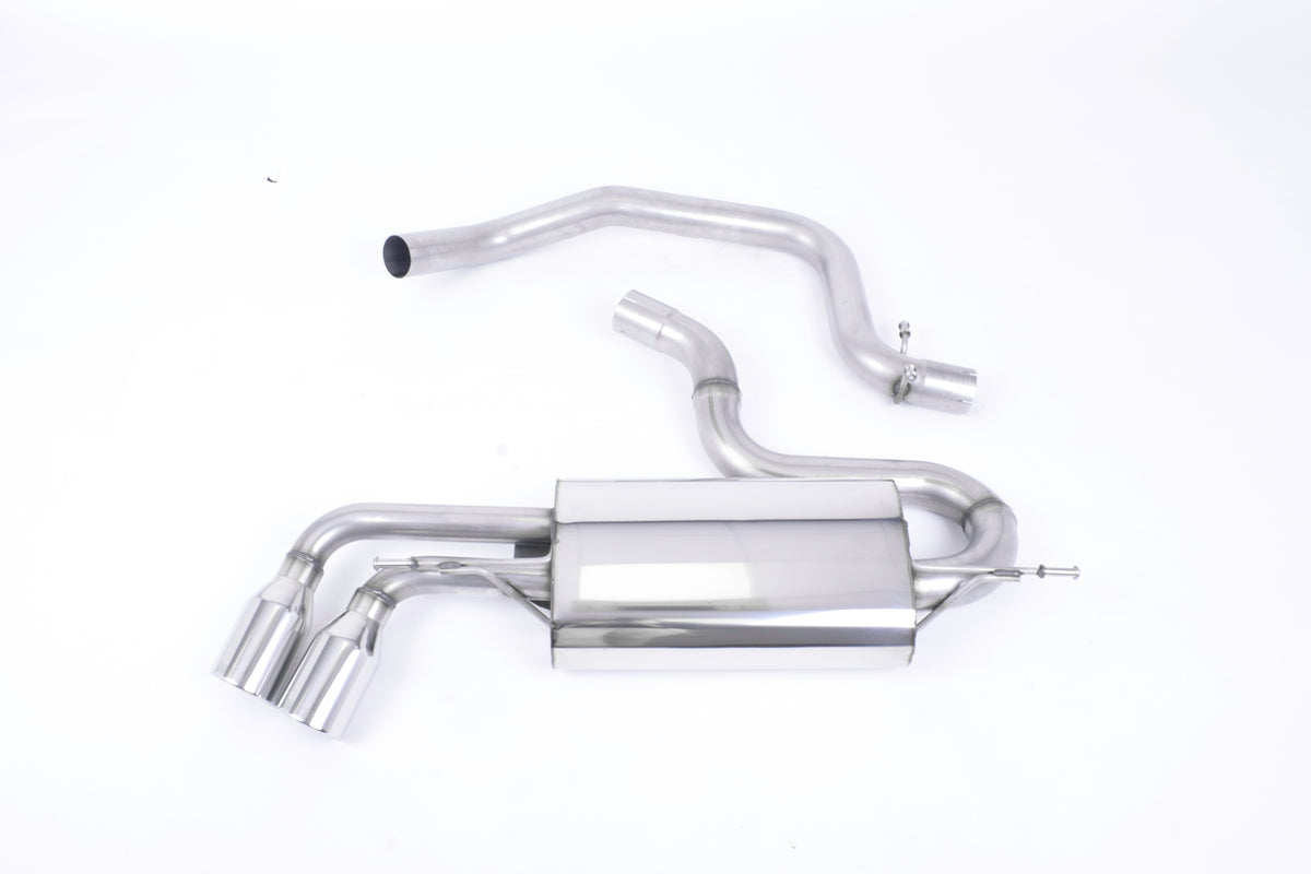Milltek Sport Cat-back - Audi TT Mk2 2.0 TFSi 2WD - Twin - uses standard rear valance