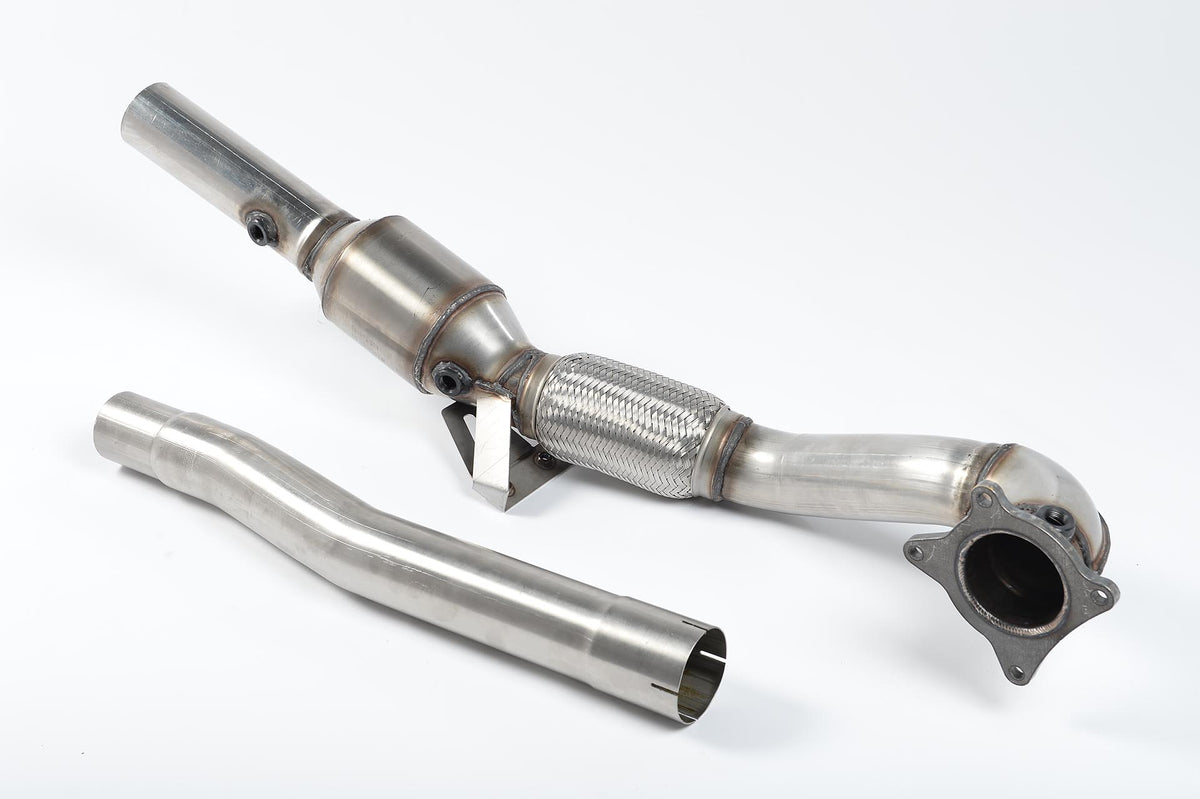 Milltek Sport Audi TT Mk2 TTS Cast Downpipe with HJS High Flow Sports Cat, Cast Downpipe with 200 Cell HJS High Flow Cat.