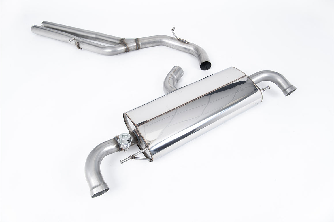 Milltek Sport Cat-back - Audi TT Mk2 - Racing Cat-back: Non-resonated (louder). No ECU tuning required uses OE Tips and includes Active Exhaust Valve (works with Sport button to release extra sound when required)