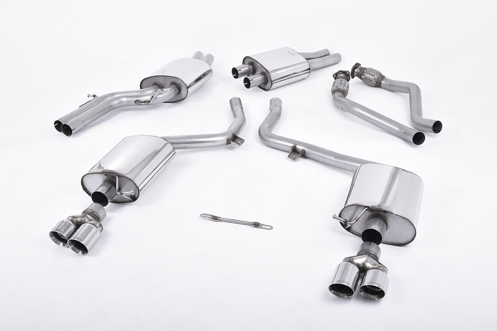 Milltek Sport Audi S5 Cat-back, Quad Polished (SSXAU256)