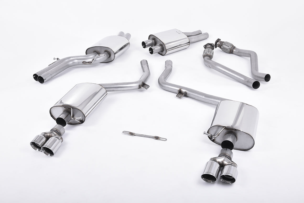 Milltek Sport Audi S4 / S5 Cat-back, Quad Polished (SSXAU261)
