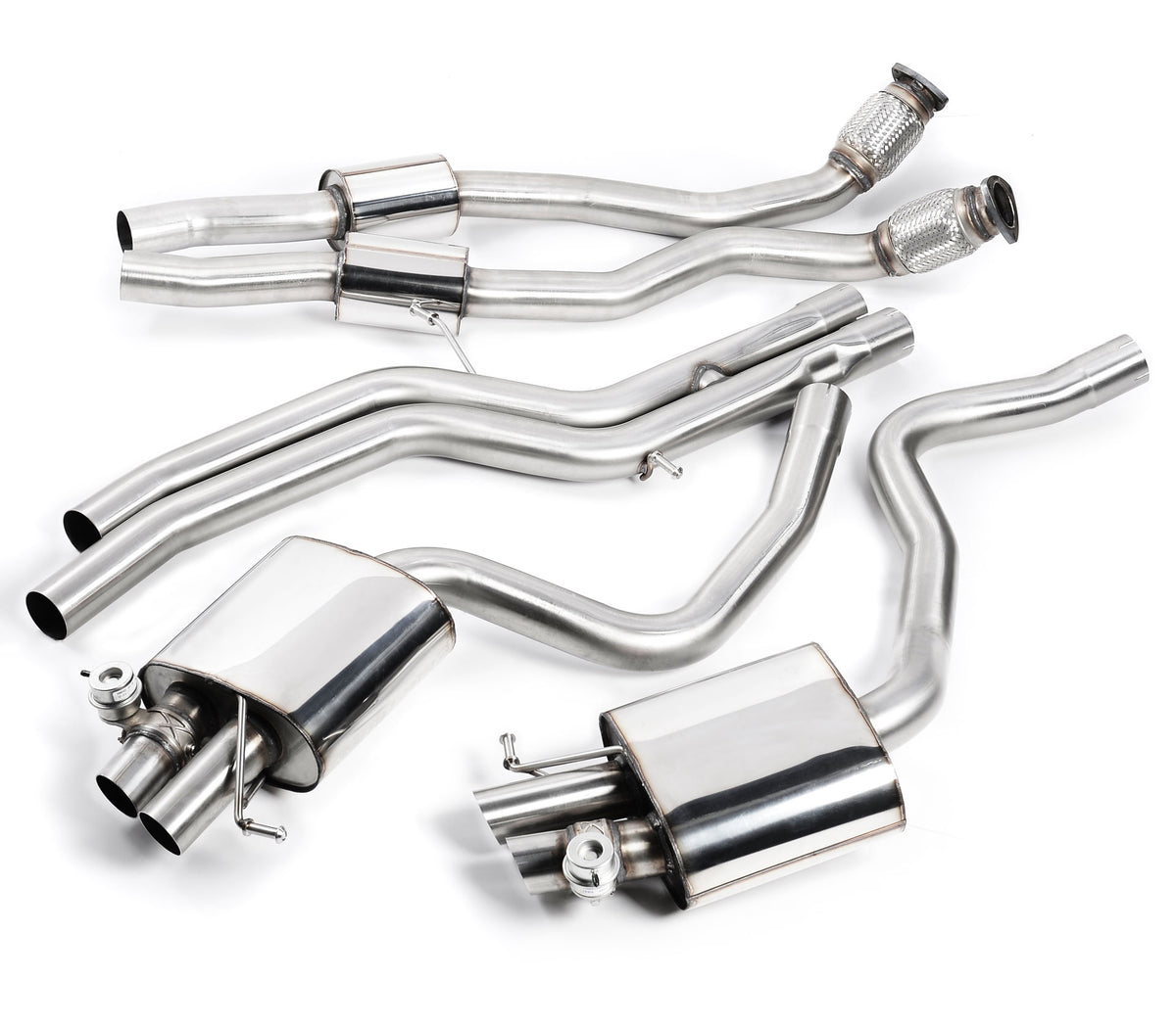Milltek Sport Audi RS4 B8 Cat-back, Non-Resonated (SSXAU337)