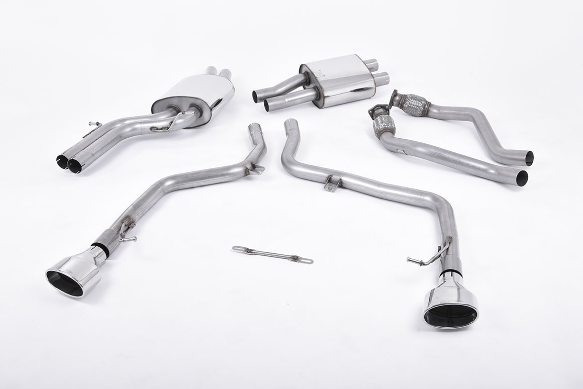 Milltek Sport Audi S5 Cat-back, Race, Dual Oval Polished (SSXAU357)
