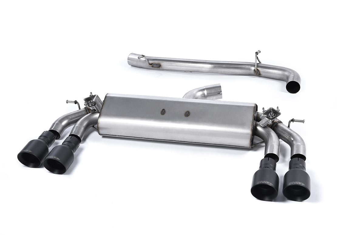 Milltek Sport Audi S3 Cat-back, GPF Back, Non-Resonated, Quad Cerakote Black (SSXAU392)