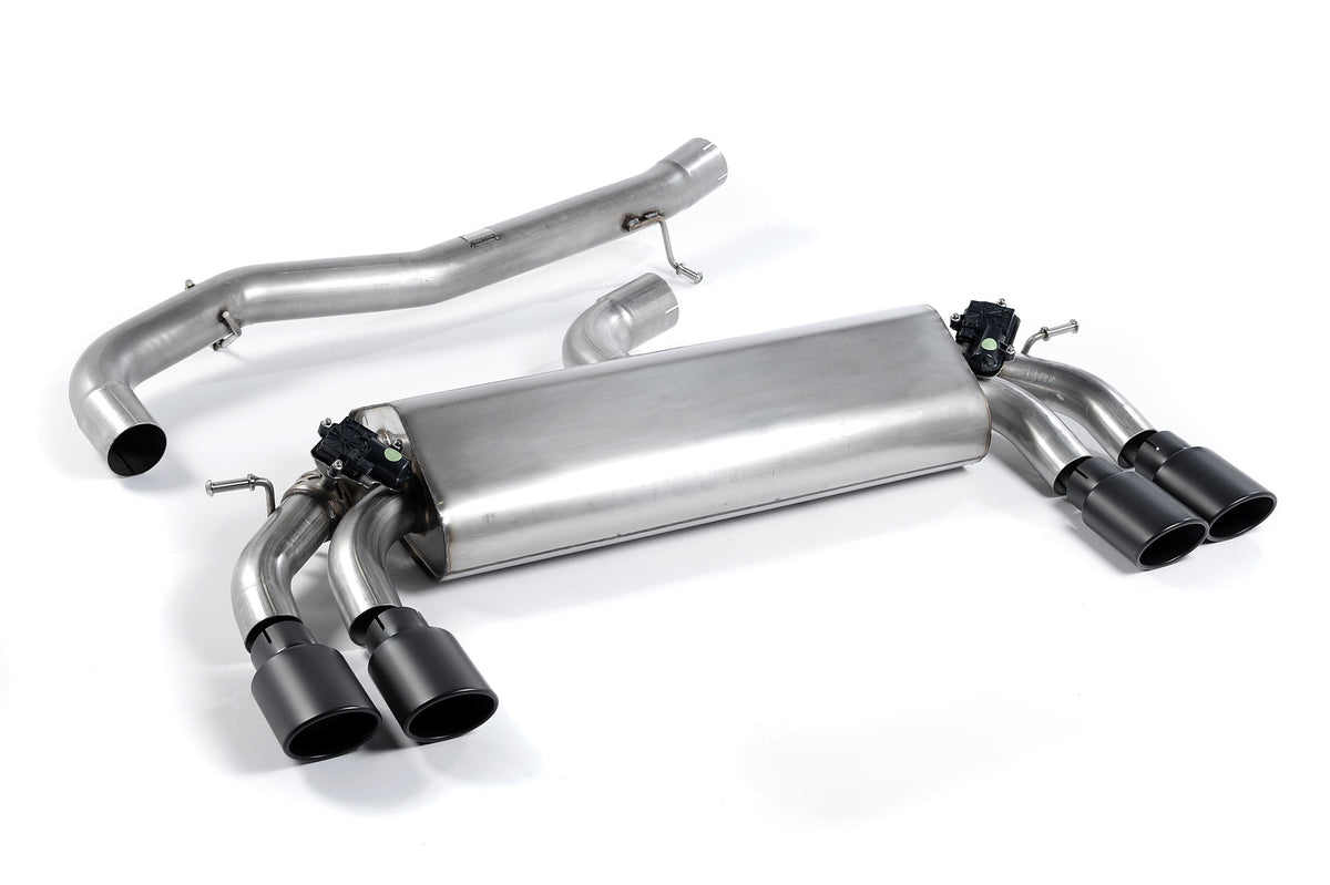 Milltek Sport Audi S3 Cat-back, Non-Resonated, Quad Oval Cerakote Black (SSXAU396)