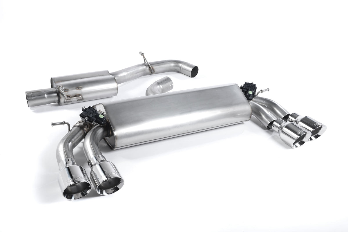 Milltek Sport Audi S3 Cat-back, Resonated, Quad Polished (SSXAU398)