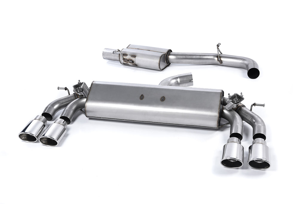 Milltek Sport Audi S3 Cat-back, Resonated, Quad Oval Polished (SSXAU400)