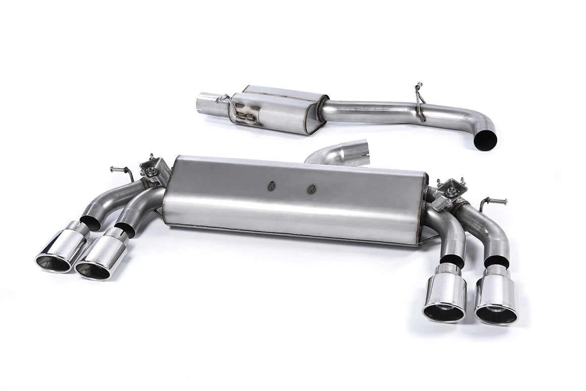 Milltek Sport Audi S3 Cat-back, Resonated, Quad Oval Polished (SSXAU400)