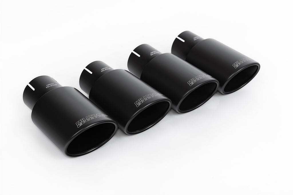 Milltek Sport Audi S3 Cat-back, Resonated, Quad Oval Cerakote Black (SSXAU401) - photo 2