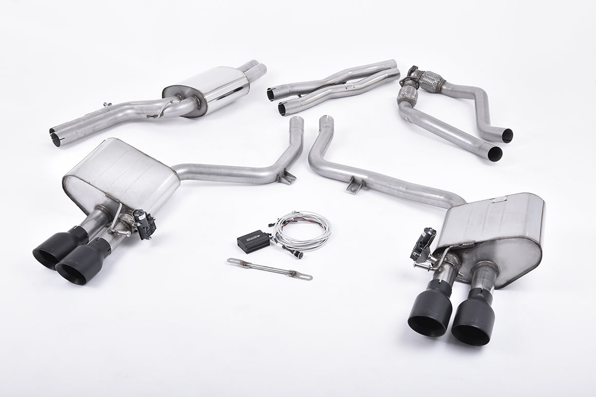 Milltek Sport Audi S4 / S5 Cat-back, Valved, Black (SSXAU406)