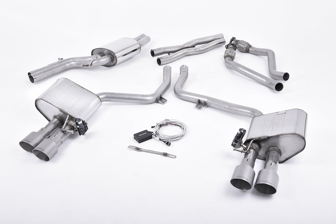 Milltek Sport Cat-back - Audi S4 / Audi S5 - ValveSonic Electronic Valved System. Titanium Tips