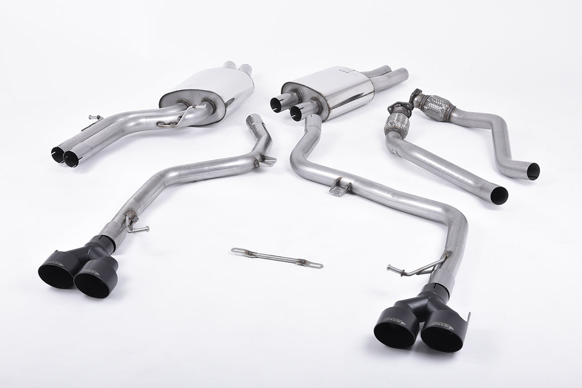 Milltek Sport Audi S5 Cat-back, Non-Resonated, Quad Black (SSXAU411)
