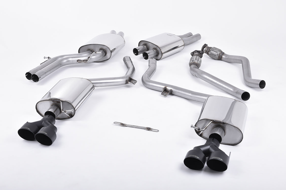 Milltek Sport Audi S5 Cat-back, Resonated, Quad Black (SSXAU412)