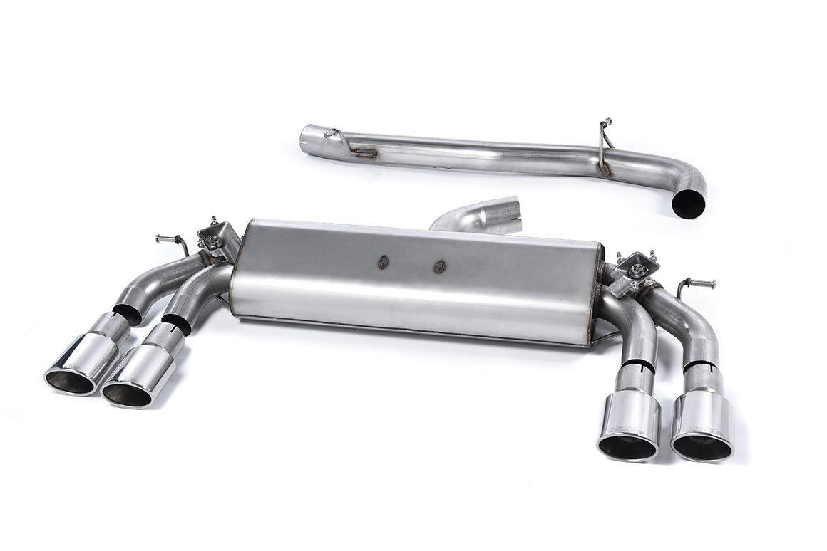 Milltek Sport Audi S3 Cat-back, GPF Back, Non-Resonated, Quad Oval Polished (SSXAU413)