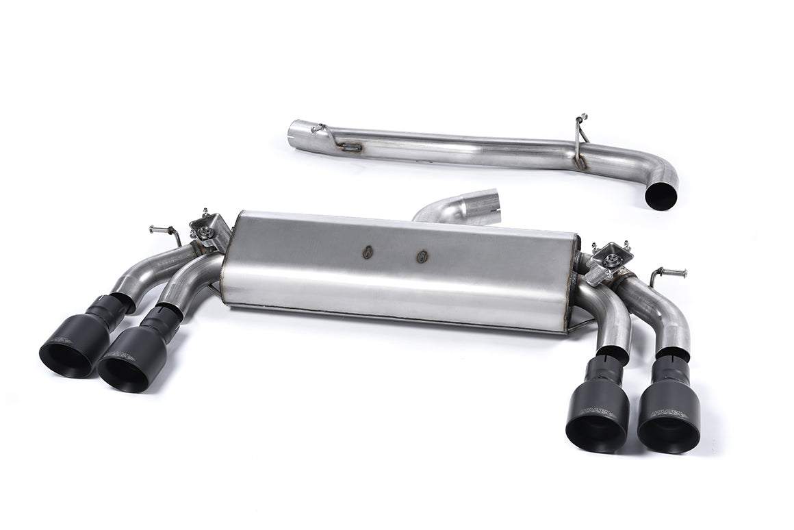 Milltek Sport Audi S3 Cat-back, GPF Back, Non-Resonated, Quad Cerakote Black (SSXAU415)