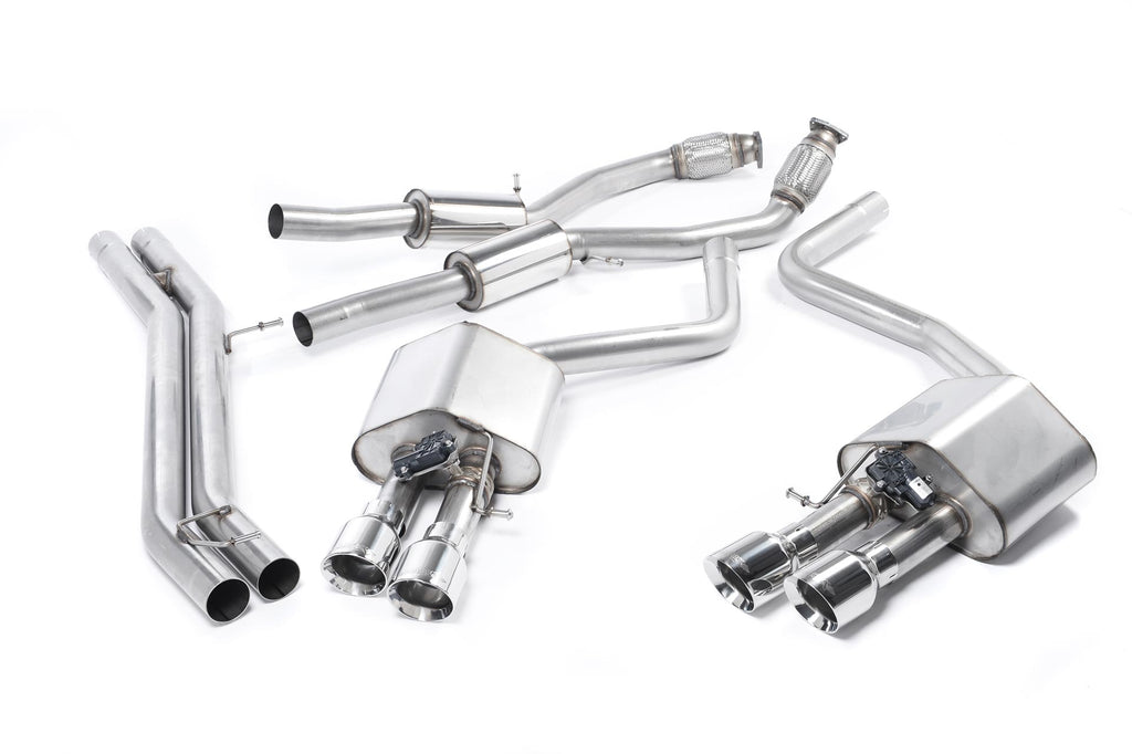 Milltek Sport Audi S8 D4 Cat-back, Resonated Polished, ECE Approved (SSXAU465) - photo 2