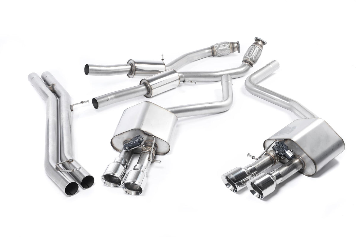 Milltek Sport Audi S8 D4 Cat-back, Resonated Polished, ECE Approved (SSXAU465) - photo 2