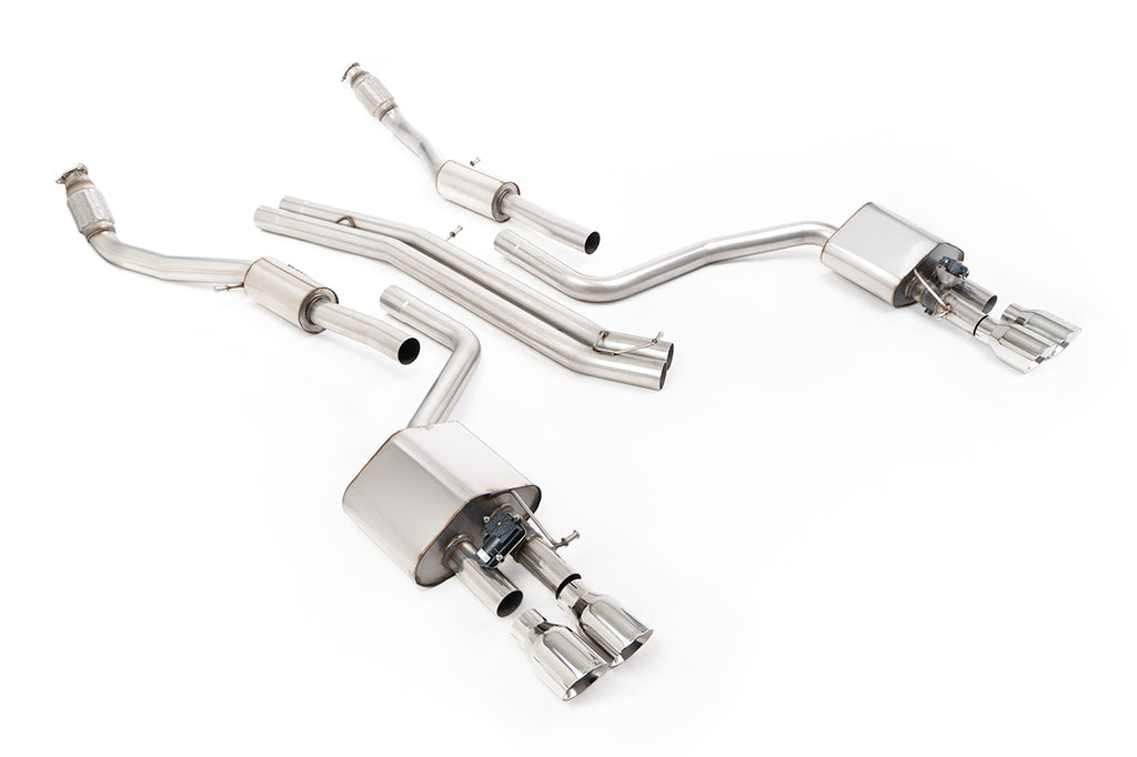 Milltek Sport Audi S8 D4 Cat-back, Non-Resonated, Polished (SSXAU468)