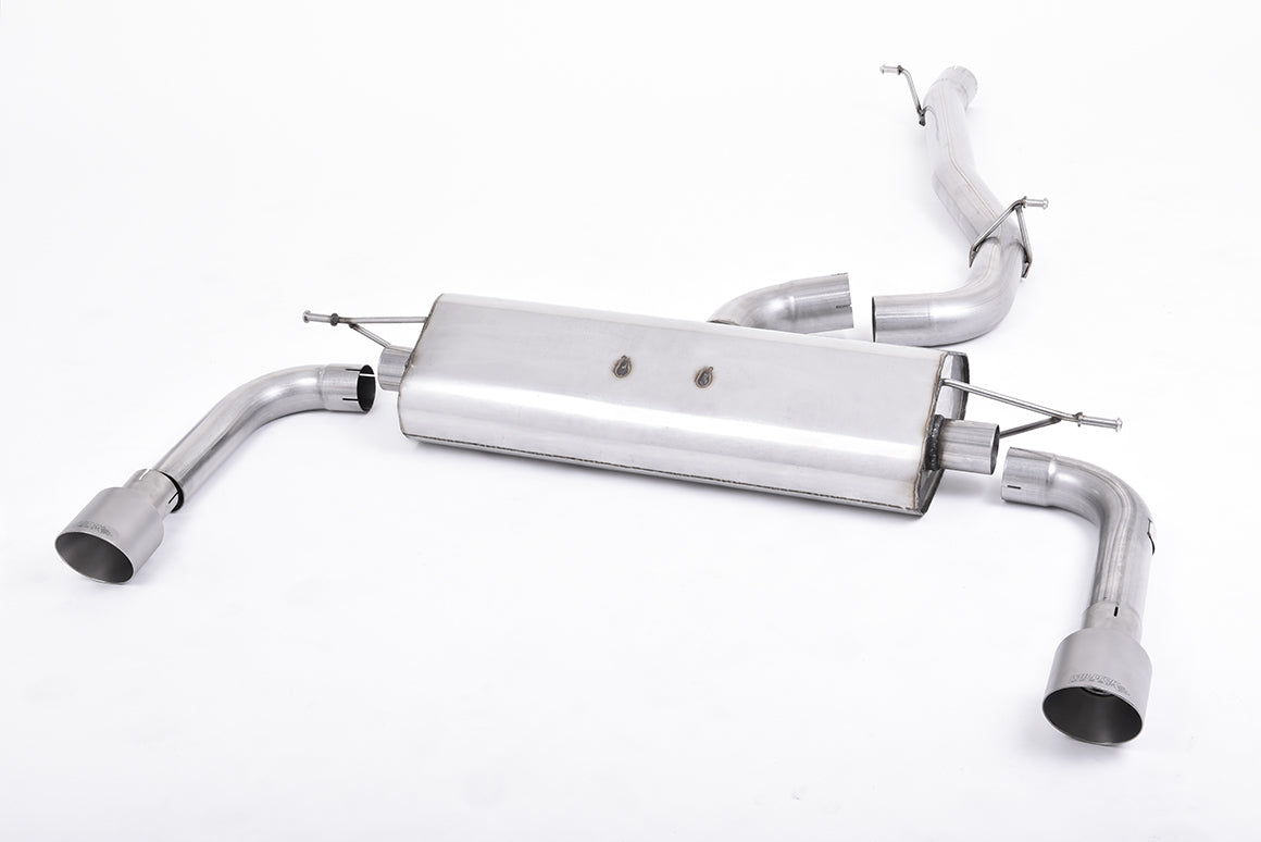 Milltek Sport Cat-back - Audi A3 2.0 TFSI quattro Sedan 8V (US-only) - Non-resonated (louder). Titanium Tips