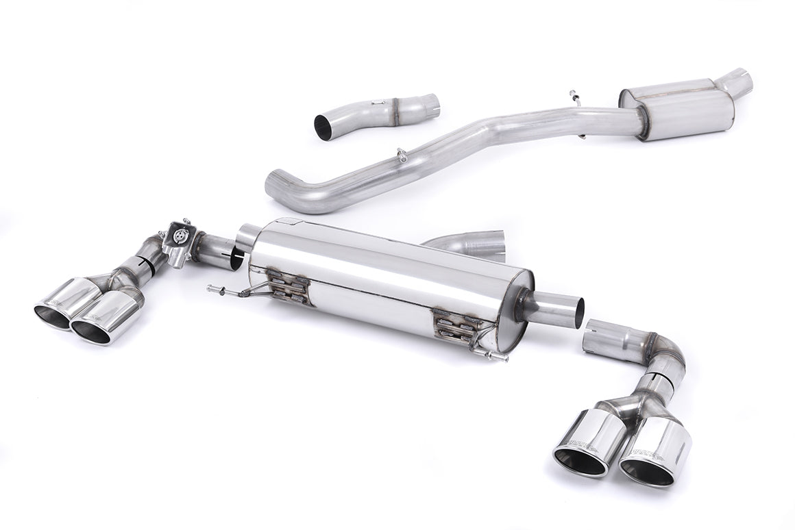 Milltek Sport Audi S1 Cat-back, Resonated, Quad Oval Polished (SSXAU487)