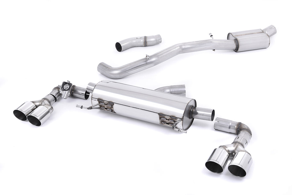 Milltek Sport Audi S1 Cat-back, Resonated, Quad Polished (SSXAU488)