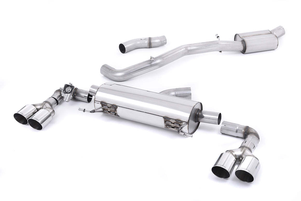 Milltek Sport Audi S1 Cat-back, Resonated, Quad Polished (SSXAU488)