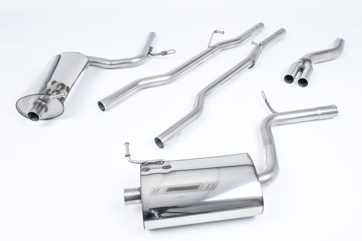 Milltek Sport Cat-back - Audi A4 2.0 TFSI B7 quattro and DTM - Non-resonated (louder) with 100mm GT100 Tailpipes. Tiptronic models only