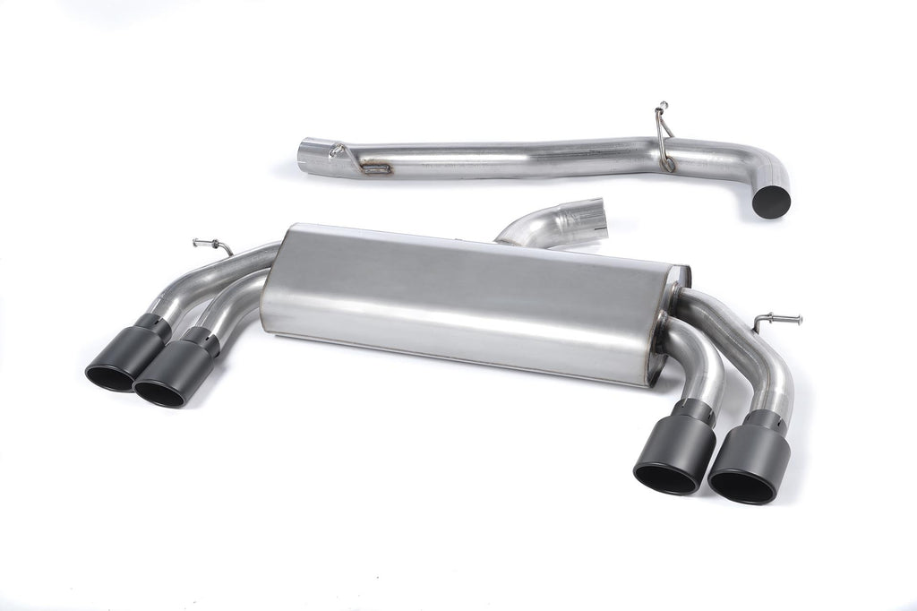 Milltek Sport Audi S3 Cat-back, Non-Res, Non-Valved, Quad Oval Cerakote Black (SSXAU520)