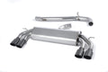 Milltek Sport Audi S3 Cat-back, Non-Res, Non-Valved, Quad Oval Cerakote Black (SSXAU520)