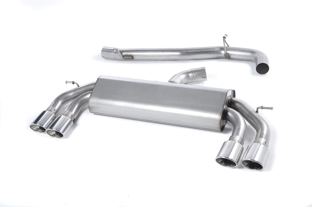 Milltek Sport Audi S3 Cat-back, Non-Resonated, Non-Valved, Quad Oval Polished (SSXAU521)