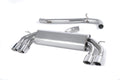 Milltek Sport Audi S3 Cat-back, Non-Resonated, Non-Valved, Quad Oval Polished (SSXAU521)