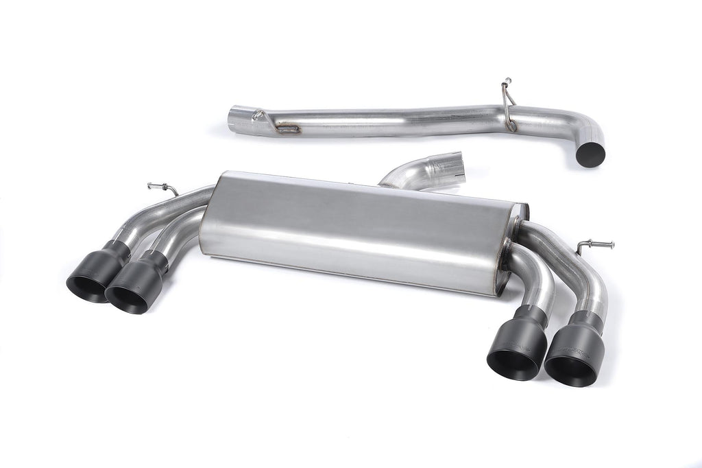 Milltek Sport Audi S3 Cat-back, Non-Resonated, Non-Valved, Quad Cerakote Black (SSXAU522)