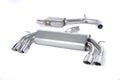 Milltek Sport Audi S3 Cat-back, Resonated, Non-Valved, Quad Oval Polished (SSXAU526)