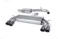 Milltek Sport Audi S3 Cat-back, Resonated, Non-Valved, Quad Cerakote Black (SSXAU527)