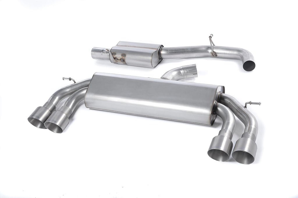 Milltek Sport Audi S3 Cat-back, Resonated, Non-Valved, Quad Titanium (SSXAU529)