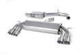 Milltek Sport Audi S3 Cat-back, Resonated, Non-Valved, Quad Titanium (SSXAU529)