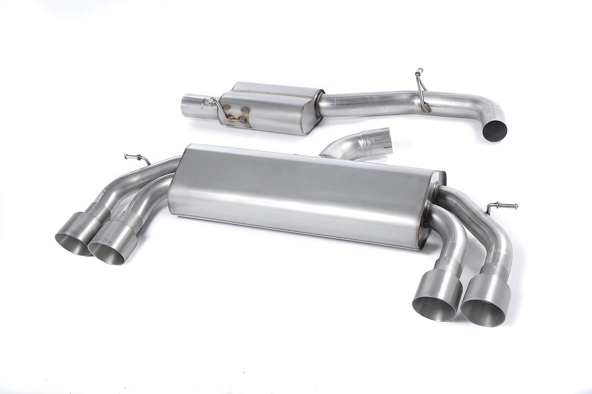 Milltek Sport Audi S3 Cat-back, Resonated, Non-Valved, Quad Titanium (SSXAU529)