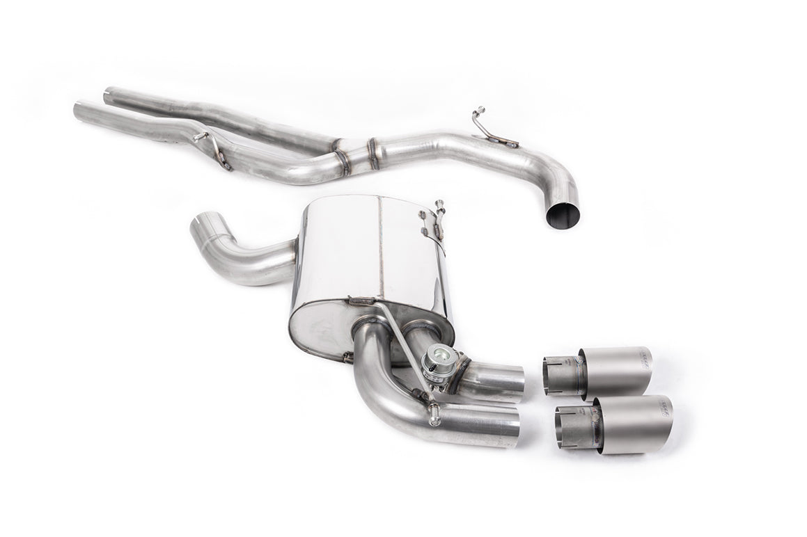 Milltek Sport Audi RS3 Cat-back, Non-Resonated, Titanium (SSXAU572)