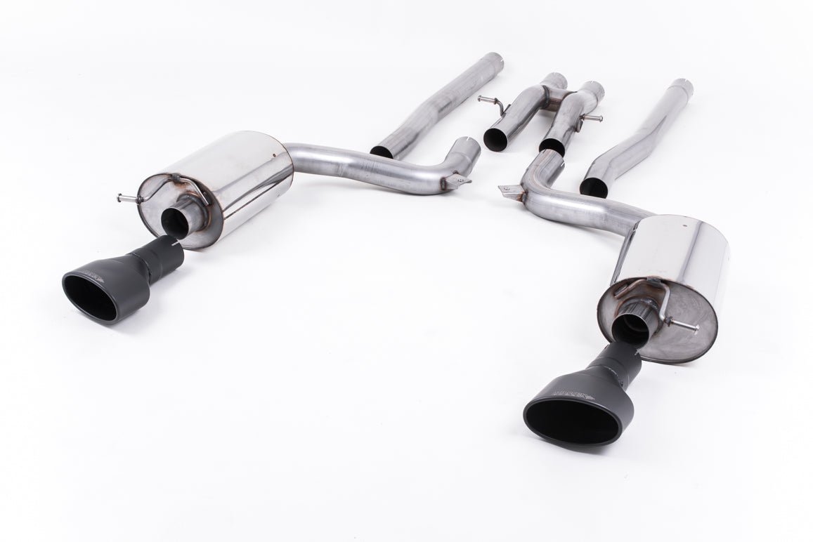 Milltek Sport Audi RS6 C6 Cat-back, Non-Resonated, Dual Oval Black (SSXAU603)